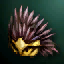 For Events - Refined Black Feather Mask
