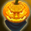 Golden Jack O'Lantern Mask - Permanent Use